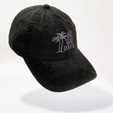 No Bad Days Pigment Dyed Baseball Cap - Black